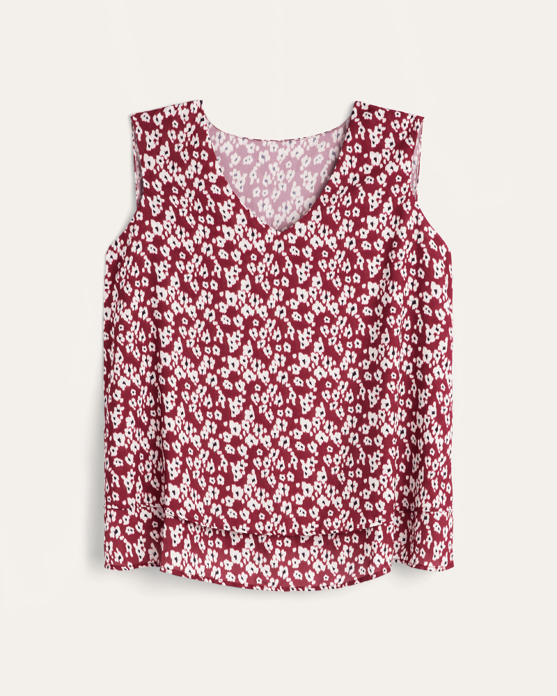 Front of plus size Barbara Sleeveless Printed Top by East Adeline | Dia&Co | dia_product_style_image_id:170400
